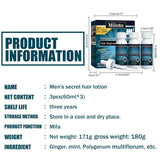 Miioto Sérum de Croissance des Cheveux Hommes Produit de Croissance des Cheveux Sérum de Croissance des Cheveux Soins du Cuir Chevelu Promouvoir des Cheveux Plus Épais Nourrir le Cuir Chevelu Prévenir la Perte de Cheveux 3*60ML Soins des Cheveux Naty Shop