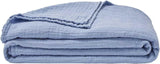 ESSIX Plaid, Monocolor, En gaze de coton, Jazzy, 130 X 170 Cm Couettes et couettes Naty Shop Bleu