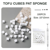 100 pcs Nail Art Schwamm Mit Metallgreifer, Éponge Pinceau Applicateur, Éponge Nagel Pinsel, Maniküre Zubehör Für Nägel, Um Eine Varaudzen von Gradient Nail Art Patterns Zu Ersetlen