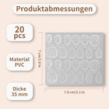 20 comprimés adhésifs pour ongles en gelée – Tampons adhésifs double face transparents et résistants, imperméables, réutilisables, à presser sur les ongles, ensemble de manucure à faire soi-même, accessoires pour ongles