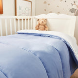 Pikolin Home - Couette réversible 300 G - Garnissage Nordique bicolore - Pour lit 60 - Garnissage en plumes, chaud, respirant, bleu/blanc, 100 X 120 cm Couettes et couettes Naty Shop