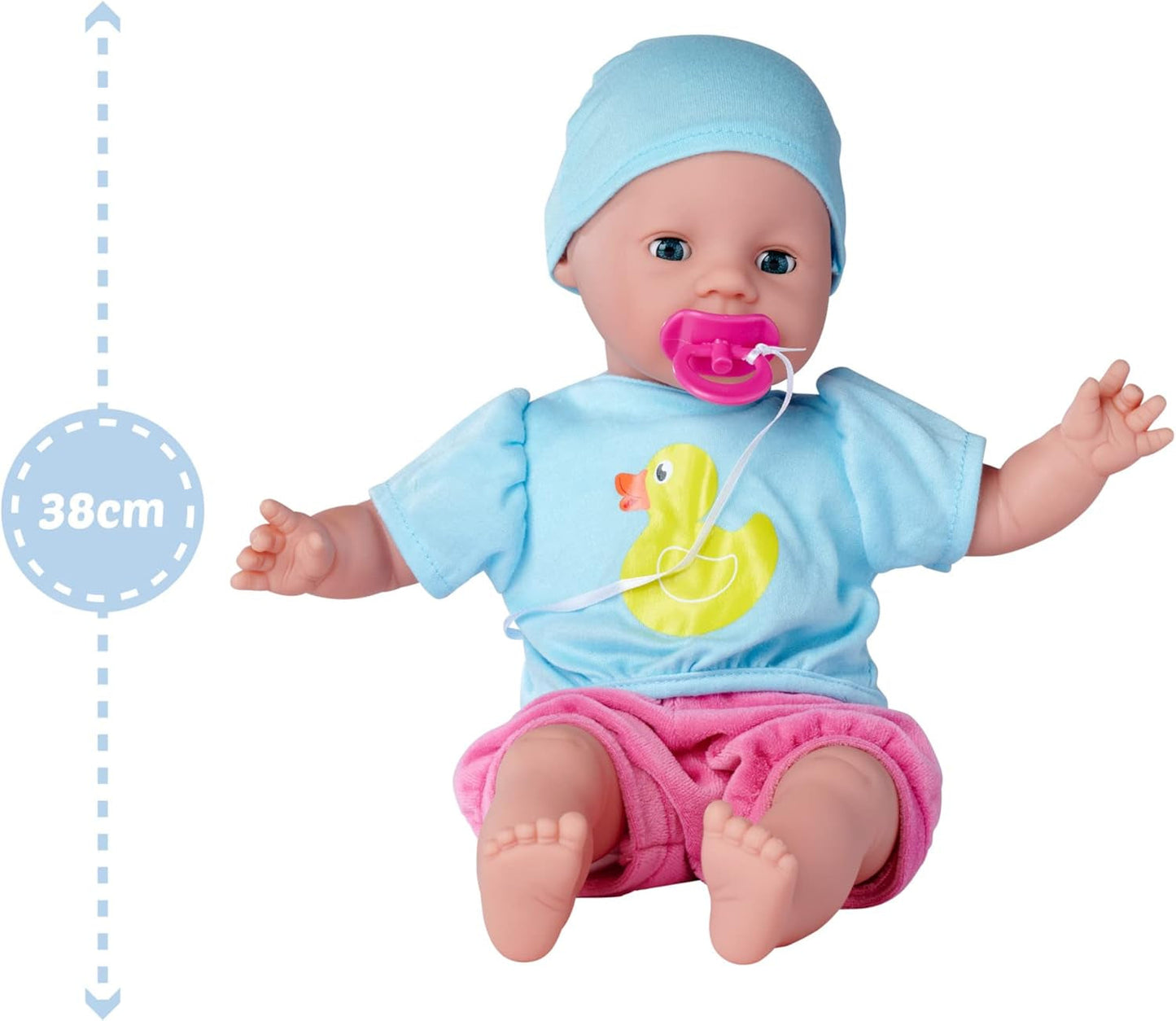 Simba 105010964 - Poupée corps souple Laura Hungry avec mannequin, cuillère magique, bouteille avec contenu qui disparaît et petite assiette, 38cm, poupée à partir de 2 ans Naty Shop Dolls