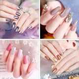 200 pcs Faux Ongles Conseils 10 Tailles Acrylique Ongles Artificiels avec Poussoir à Cuticules et Boîte Transparente pour Femmes et Filles (Naturel et Transparent)
