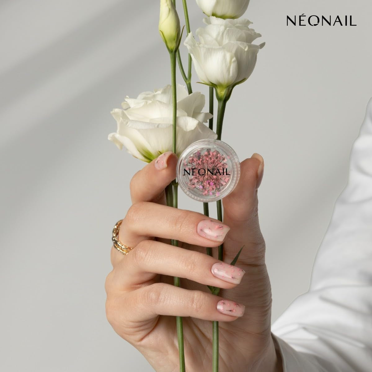 NÉONAIL Nail Art Flowers Set - Trockenblumen - Getrocknete Blumen - Nageldesign Zubehör - Nageldekorationen - Getrocknete Blüten - Décoration d'ongles - Gelnägel Zubehör - 3 Farben - Rosa, Lila, Orange