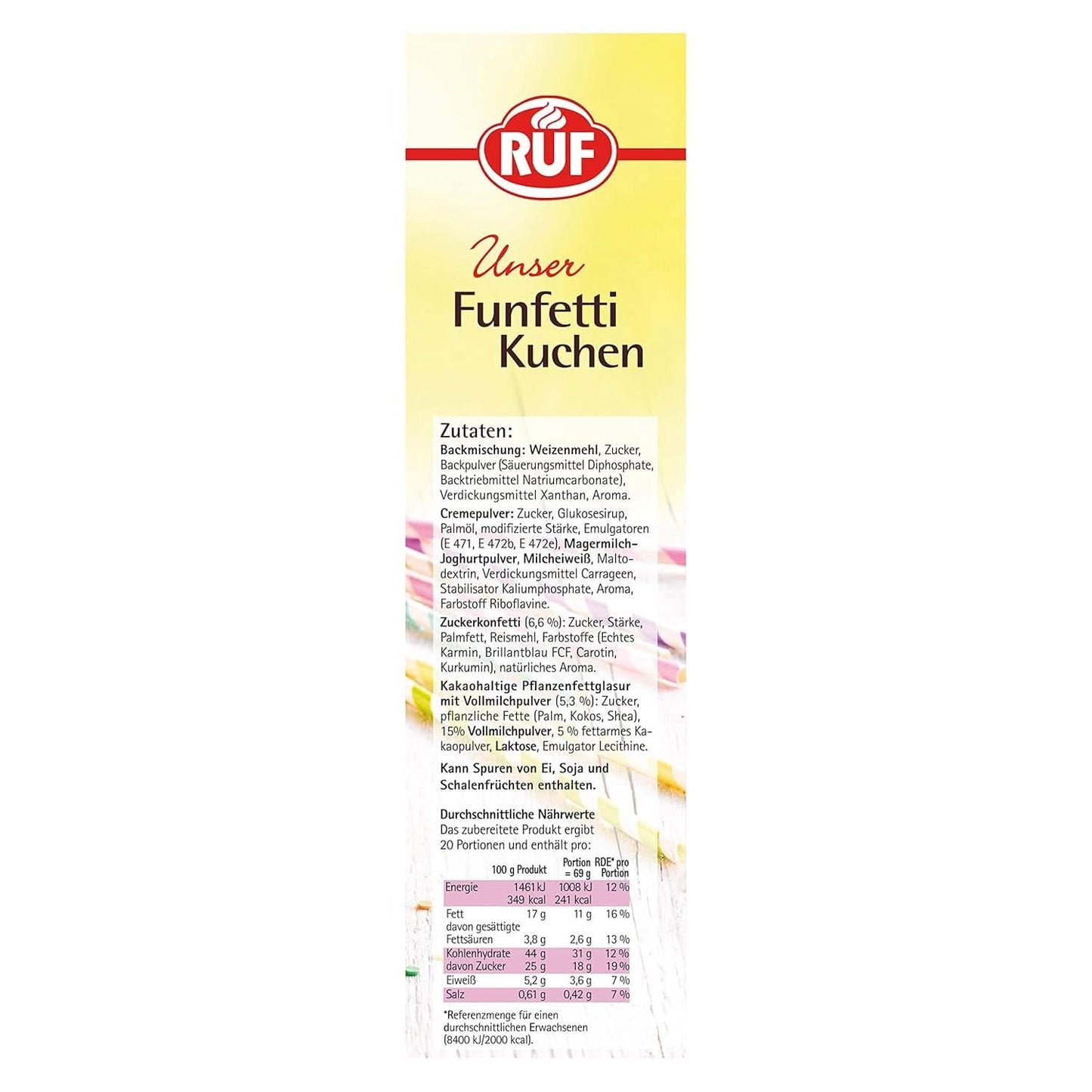 RUF Mélange pour gâteaux, diverses couleurs Glaçages et Décoration Naty Shop
