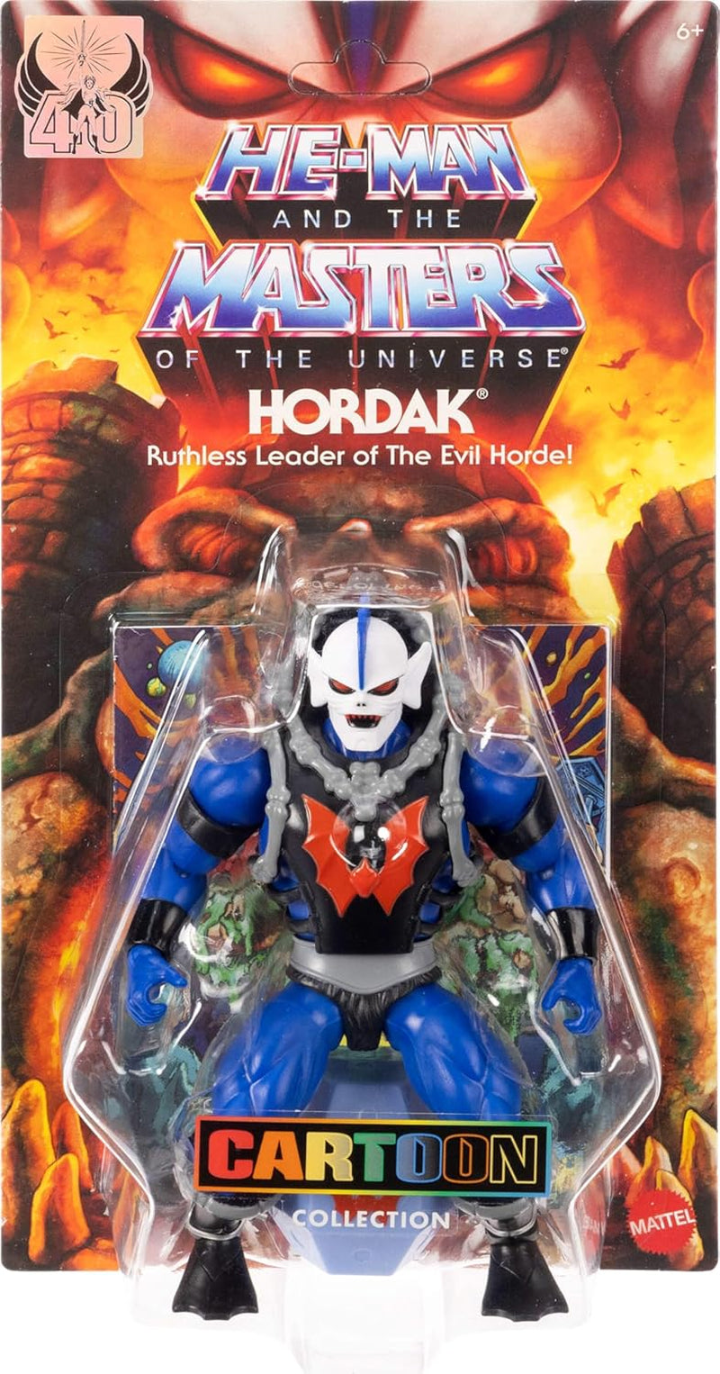 Figurine d'action Masters of the Universe Origins Hordak de la collection de dessins animés, environ 14 cm de hauteur, méchant de la horde sauvage de la série télévisée des années 80, 16 points de mouvement, mini livret de bande dessinée, JBM79 Figurines Naty Shop