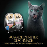 Pâté SHEBA Perfect PORTIONS pour chats au saumon, certifié MSC, 8 x 3 x (2 x 37,5g) = 225g (L'emballage sera mis à jour)