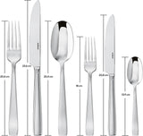 Sambonet 62512-83 Ménagère plate monobloc, 36 pièces, acier inoxydable 18/10, passe au lave-vaisselle Cuisine Naty Shop