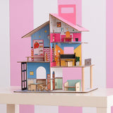 Olivia'S Little World 360 Maison de poupée en bois pour enfants Poupées 3,5" et 12 accessoires Multicolore TD-13260C Maisons de poupées Naty Shop