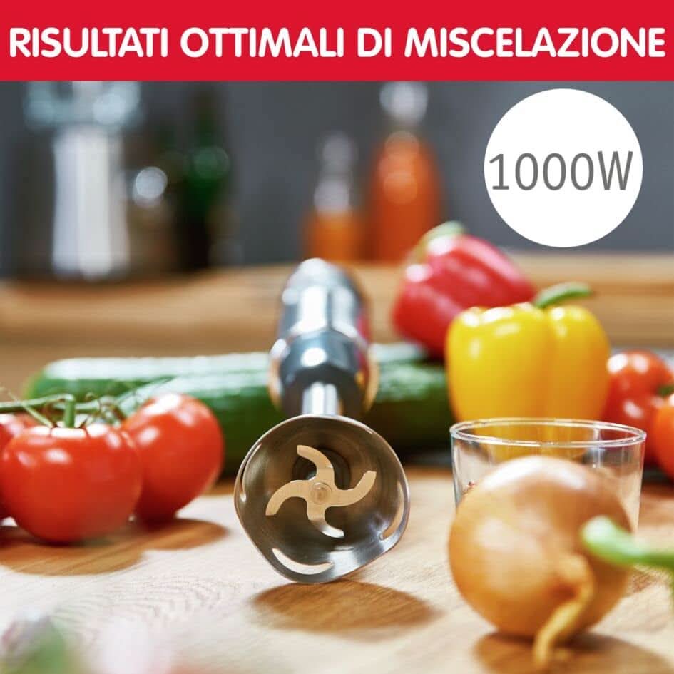 DD6558 DD655810 Quickchef Mélangeur 3-en-1, technologie Powelix, 3 Zubehörteile, Edelstahl, Stahl/Schwarz Kitchen Naty Shop