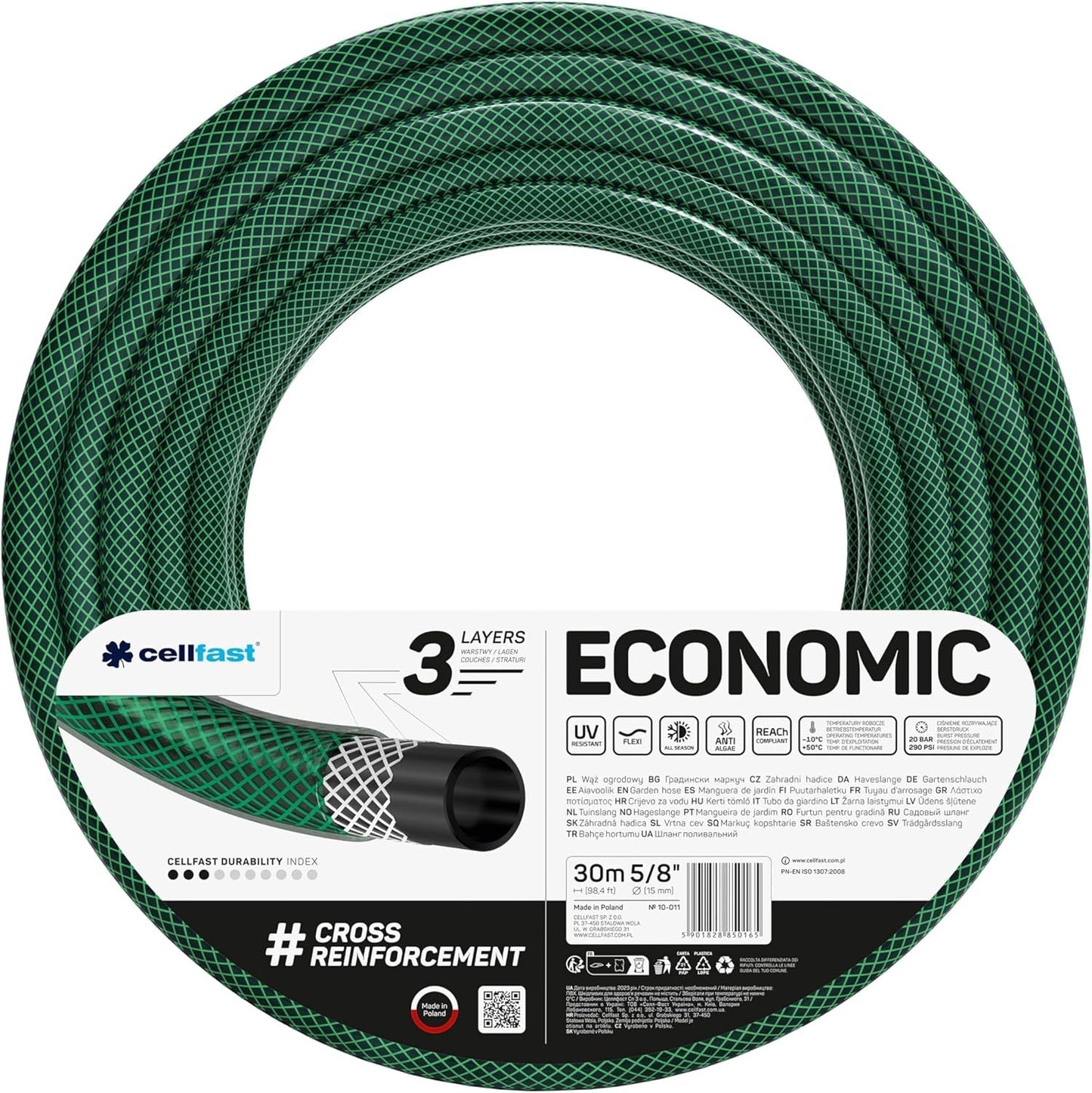 Tuyau d'arrosage Cellfast ÉCONOMIQUE 20m, 5/8", 10-010