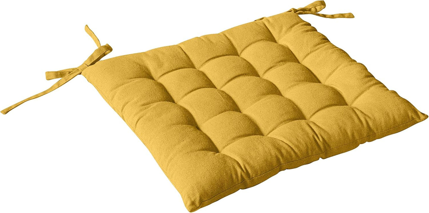 Couette à 4 pompons, jute, 90 X 190 Cm, argile, 2007AGCHLJT090190, 90 X 190 Cm Couettes et quilts Naty Shop Jaune