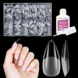 Faux ongles courts ballerine, 500 pièces, colle sur 12 tailles, ongles artificiels, Gel doux et court, couverture complète, pointes pour ongles en Gel courts S