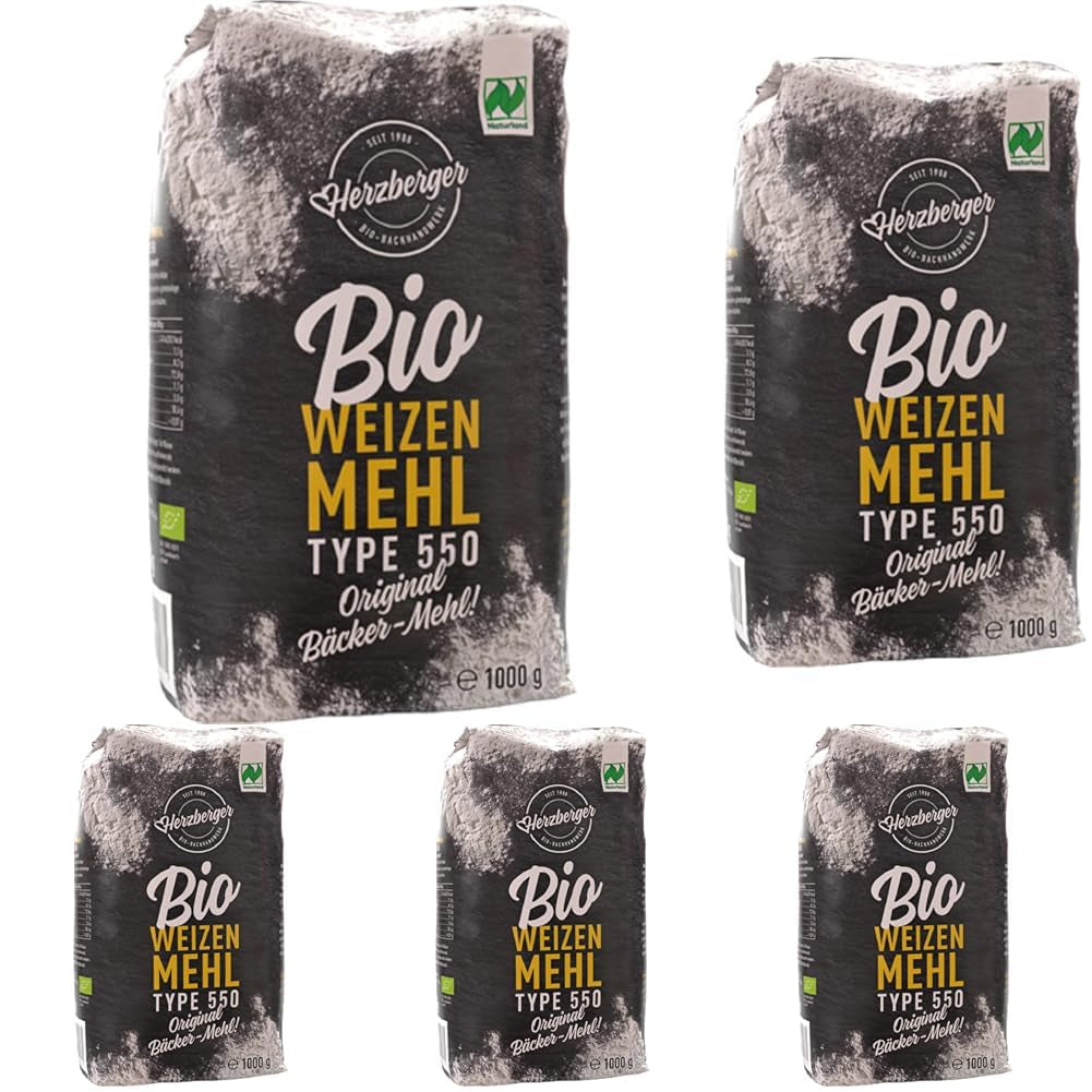 Farine de blé Herzberger Bio Naturland Type 550, 1 kg