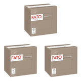 , Serviettes en papier jetables, Idéales pour l'apéritif et les cocktails, Paquet de 100 serviettes, Format 24X24 pliées en 4, 2 couches, Couleur Tourterelle, Papier 100% pure cellulose, certifié Fsc