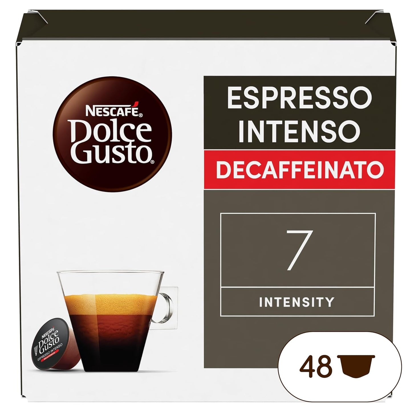 Nescafé Dolce Gusto Café Dolce Gusto Espresso Intenso Desc. | Nestlé Pack 3 Kisten Mit 18 Kapseln,Die Jewells 16 Einheit(3er Pack)