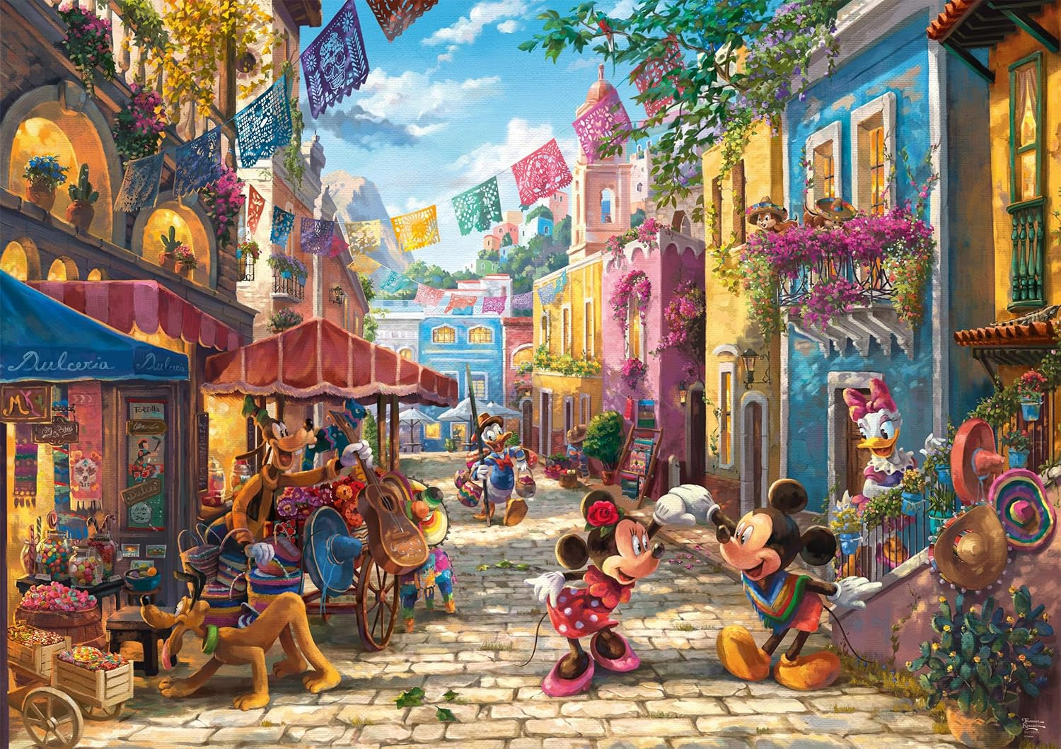 Schmidt Spiele 57397 Thomas Kinkade, Disney, Mickey et Minnie au Mexique, puzzle 6000 pièces Puzzle Naty Shop
