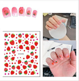 JMEOWIO Süße Nagelsticker Für Kinder 14 Blatt Nail Art Sticker Selbstklebend Nagelaufkleber Regenbogen Blumen Fruit Dekoration Nageldesign Zubehör