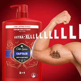 Gel douche et shampoing 3 en 1 Old Spice Captain pour hommes, 1 litre douche et bain Naty Shop