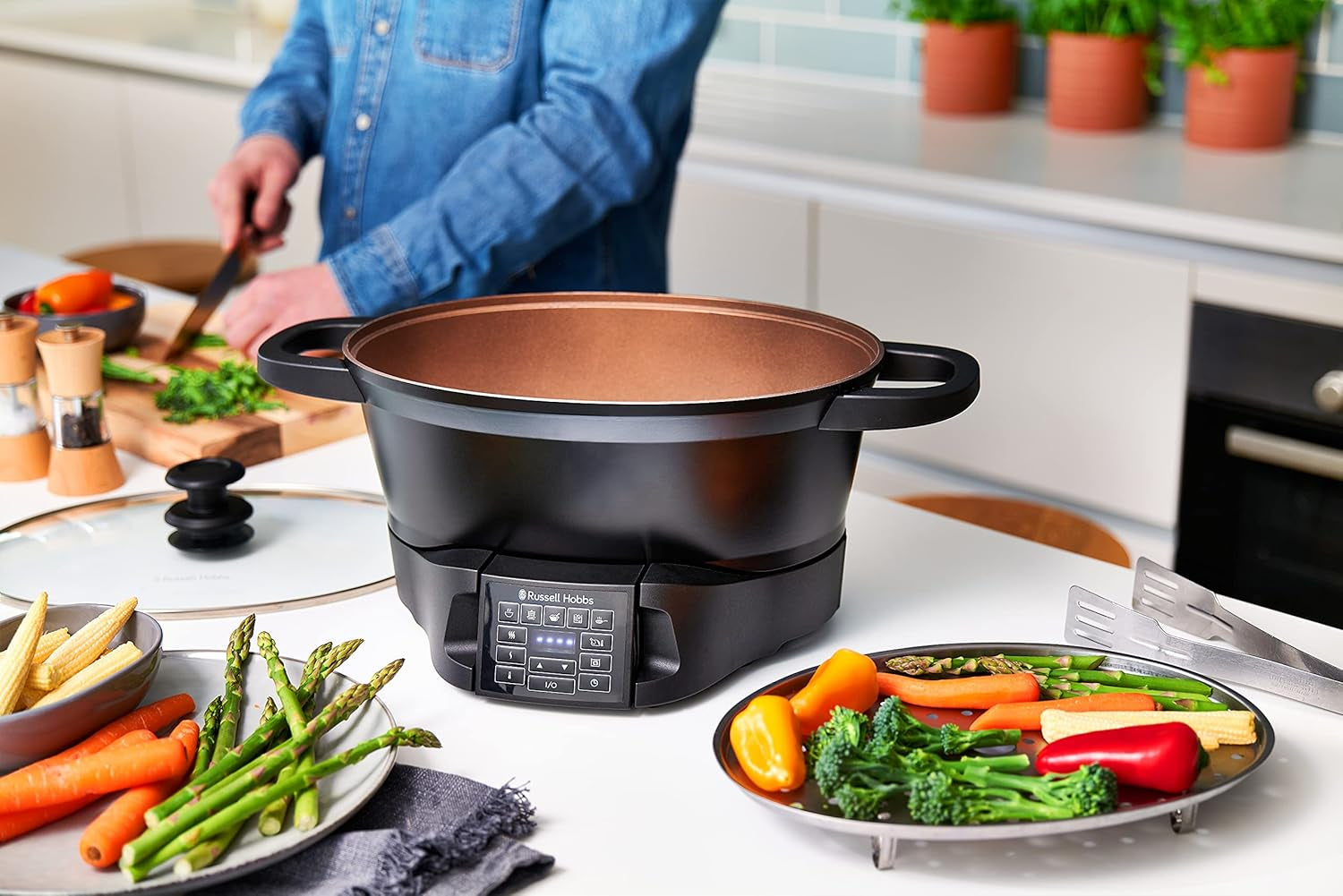 Multicuiseur Russell Hobbs 6,5L, affichage numérique, 8 fonctions de cuisson Mijoteuse Naty Shop