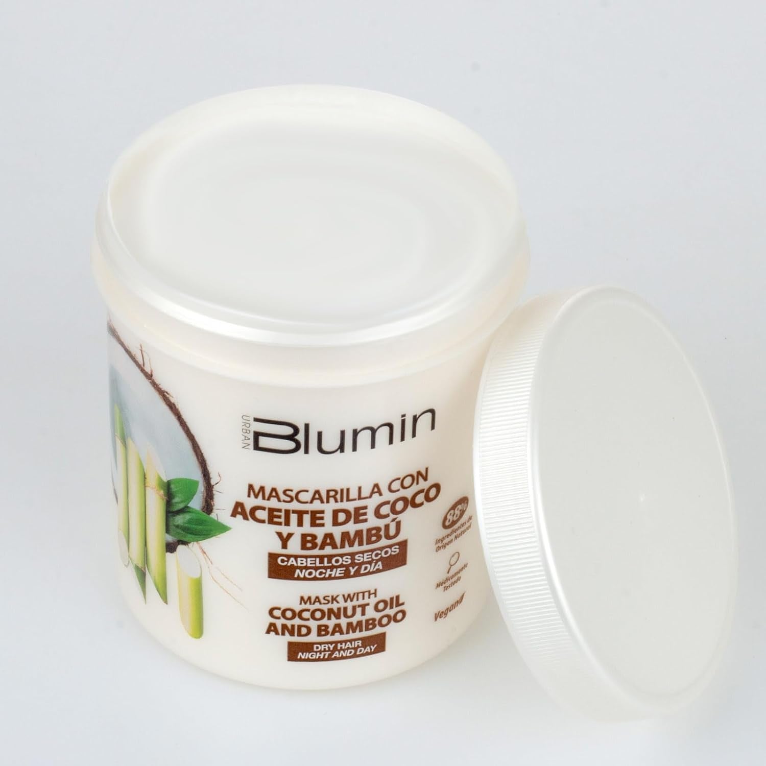 Masque Urbanic à l'huile de coco et bambou bio, 700 ml Naty Shop masque capillaire