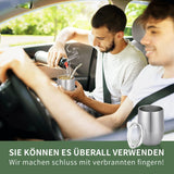 Tasse Mate moderne 340 ml, ensemble de tasses isothermes à double paroi en acier inoxydable Yerba Mate, tasse à thé Mate avec couvercle sans BPA, bombillas et brosse de nettoyage (argent)