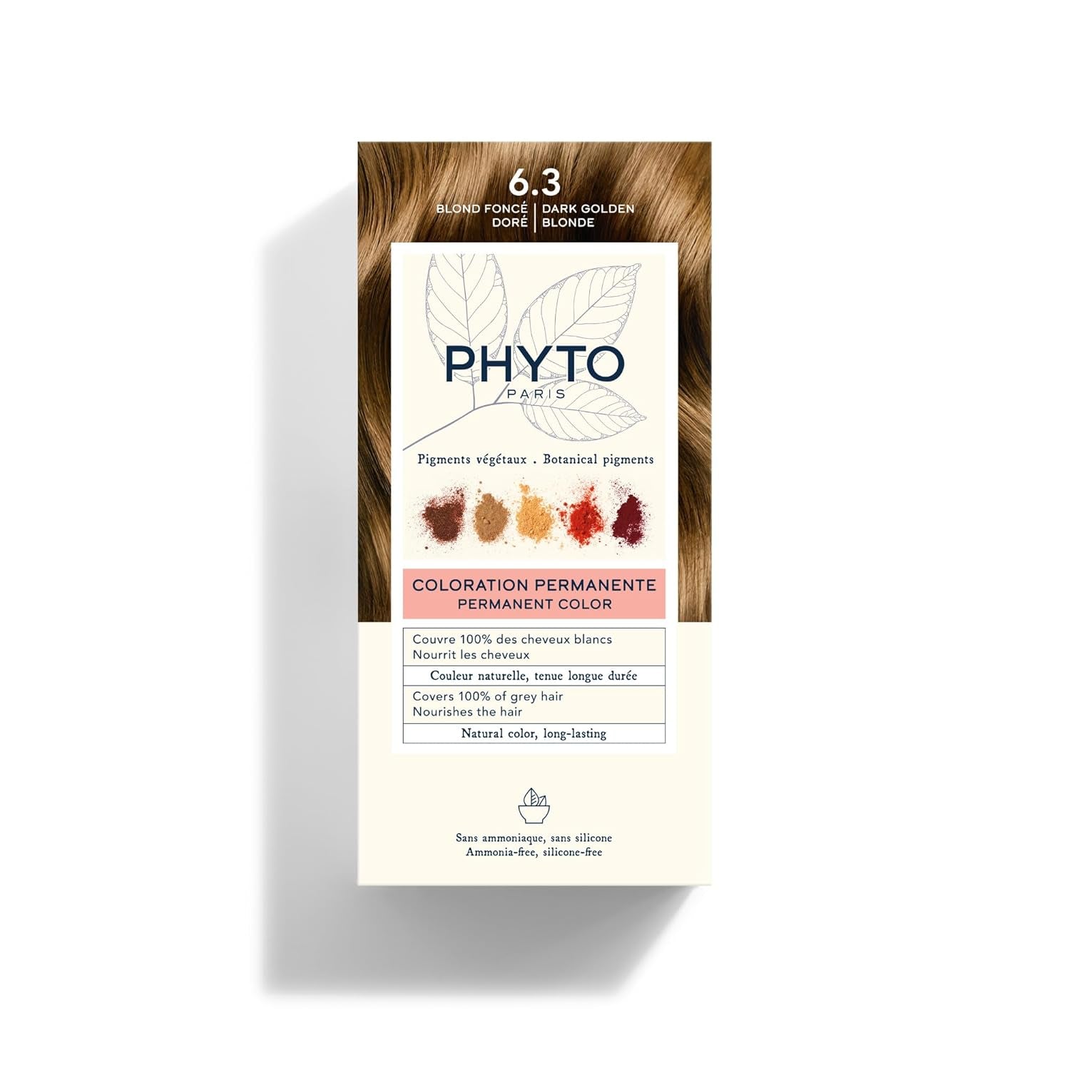Coloration permanente, 5.3 châtain clair doré, teinture pour cheveux Naty Shop 6.3 blond Foncé Doré