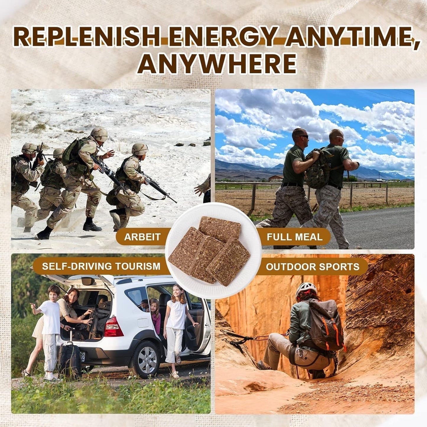 Barres d'urgence Tablettes de survie au goût de chocolat pour les activités de plein air Camping Urgence Blizzard Tremblement de terre Kit de préparation longue durée 12 pièces