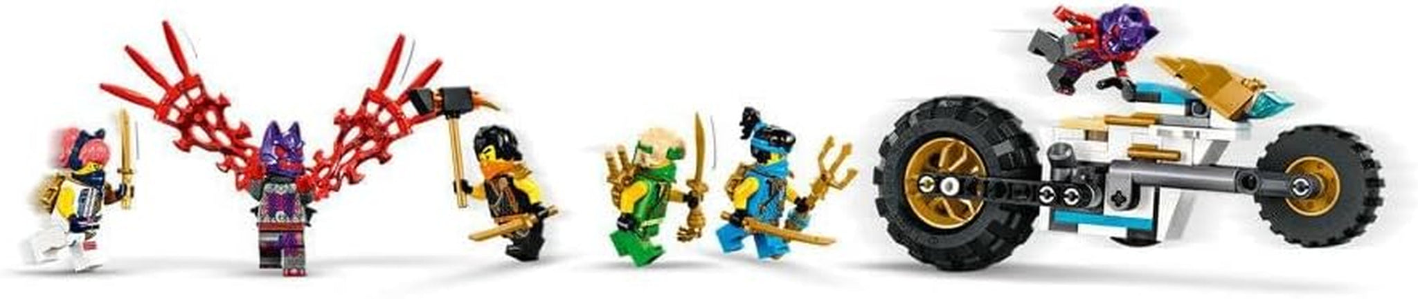 LEGO NINJAGO Ninja Team Combi Caterpillar 4 en 1 avec planeur, voiture de course et 2 motos et 6 figurines Cadeau pour garçons et filles Ninja Toy 71820 Jeux de construction Besuche den LEGO-Store