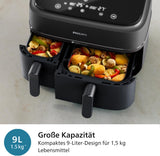 Philips Airfryer Dual Basket 3000 Series, 9L, 2 paniers, 2 plats prêts en même temps, technologie Rapidair plus électroménager à air chaud Naty Shop
