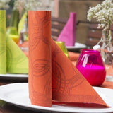 Papstar, 50 serviettes "Collection ROYAL" pli 1/4 40 cm x 40 cm Nectarine "Bulles", #86494