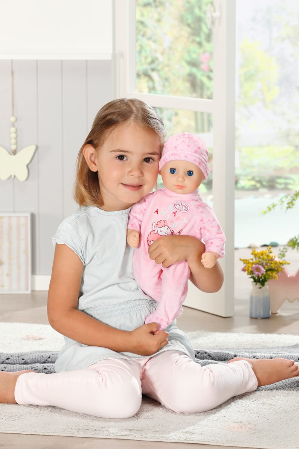 Annabell Poupée douce Little Annabell 36cm, avec corps en tissu et yeux endormis, 36cm, 709870 Zapf Creation