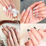 6 pièces brosses à ongles avec capuchon ongles UV Gel acrylique brosse à ongles brosse à ongles Gel partiel ensemble de pinceaux d'art des ongles