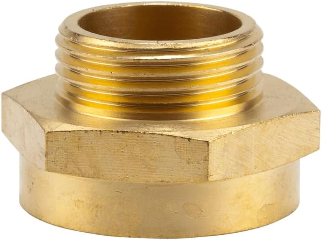 Mamelon fileté de réduction en laiton Gardena : connecteur en laiton pour réducteur fileté, par exemple pour les pompes, filetage externe de 33,3 mm (G 1 pouce) / filetage interne de 42 mm (G 1 1/4 pouce) (7266-20)