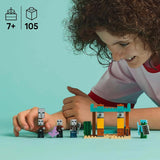 LEGO Minecraft The Illager Desert Patrol Jeu vidéo pour enfants, mini jouet Outpost et trois figurines dont le Pilleur, le Serviteur et le Chevalier Cactus 21267 Ensembles de construction Besuche den LEGO-Store