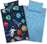 Literie enfant Aminata Kids, espace extra-atmosphérique, coton Literie - enfants Naty Shop Default Title