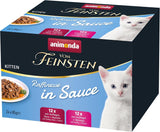 animonda vom Feinsten Premium Kitten Nourriture humide pour chats, Saveurs raffinées en sauce, 24 sachets (24 x 85g), Nourriture humide de haute qualité pour chats, sans sucre, Mélange mixte