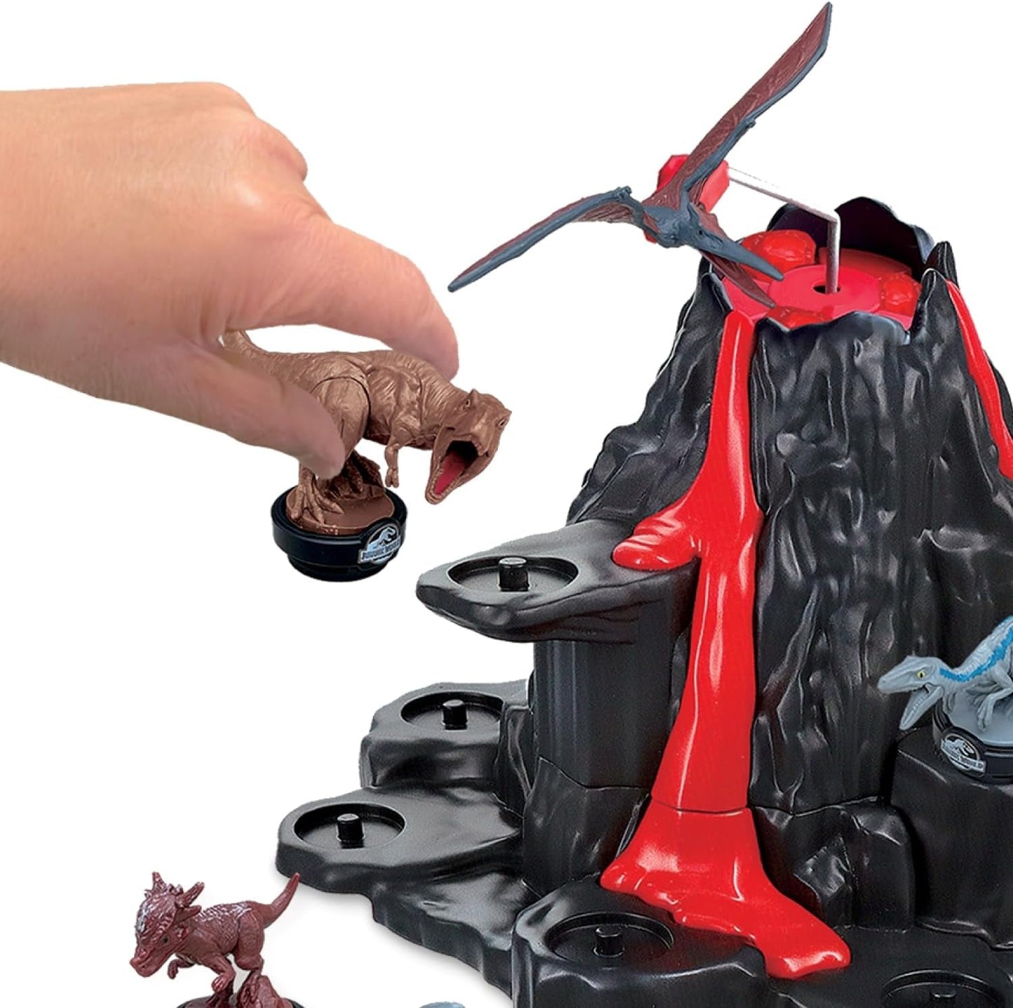 EPOCH Games - Jurassic World Trembling Volcano 7509 Jeu de société dinosaure pour enfants à partir de 4 ans