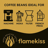Café en grains 250 g – Grains d'espresso Arabica et Robusta de haute qualité, torréfiés à la main dans le bois, pour le goût plein et aromatique des grains de café