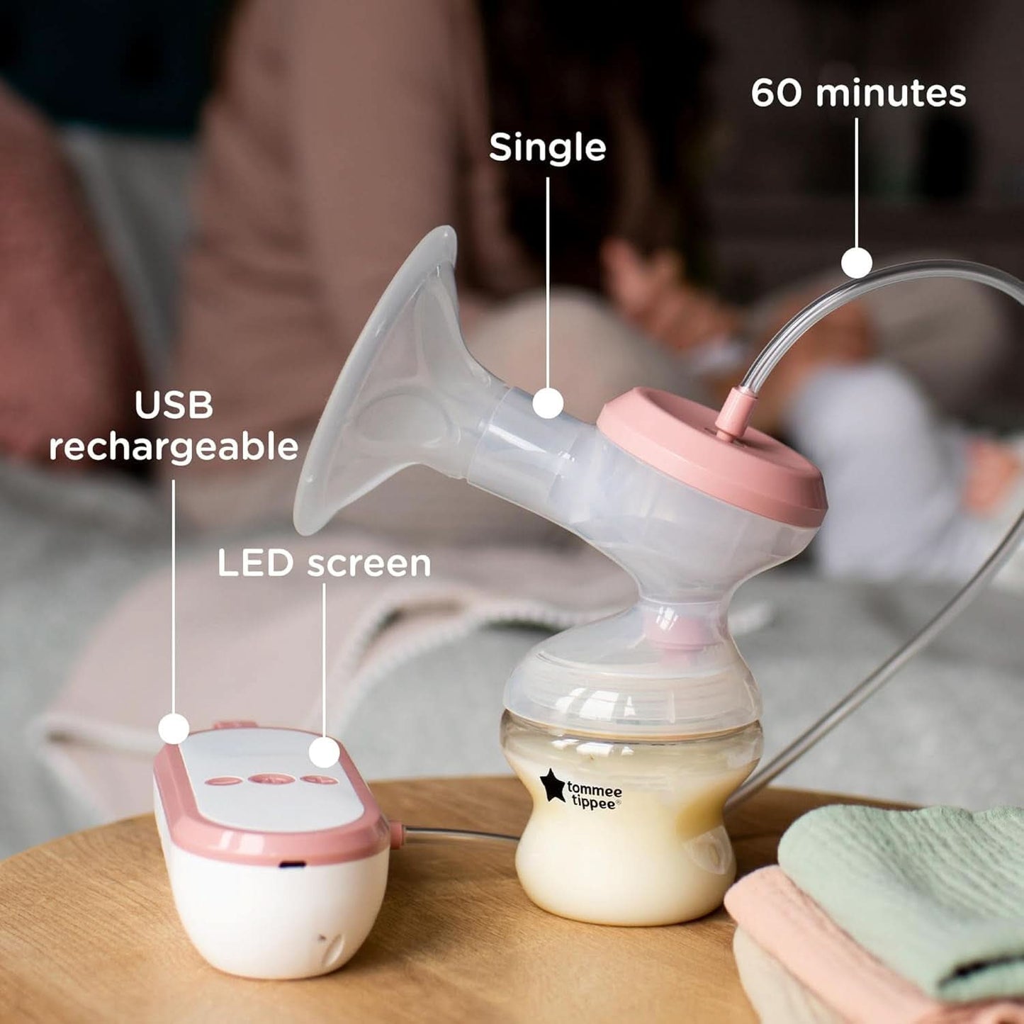 Tommee Tippee Made for Me Tire-lait électrique unique, forte aspiration Accessoires Alimentation et Allaitement Bebe Naty Shop