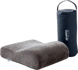 TEMPUR Oreiller de Voyage en Mousse à Mémoire de Forme, Oreiller Cervical Ergonomique, avec Sac de Transport, Anthracite, Dimensions 25 x 31 x 10/7 cm