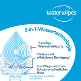 Lingettes humides WaterWipes Sensitive+ Hydrating Boost, lingettes hydratantes, 360 pièces (paquet de 6), nettoyage 3 en 1, soin, hydratation, 99 % d'eau d'aloe vera, lingettes pour bébé non parfumées