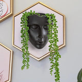 Notakia Pot de fleurs mural à facettes pour intérieur et extérieur avec drainage pour plantes grasses, cactus et petites plantes, décoration unique pour la maison, cadeau pour les amis et la famille