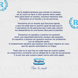 Regina Maxi Roll - 4 rouleaux de papier toilette, 500 feuilles 2 épaisseurs par rouleau, plus de trois fois un rouleau standard, emballage en plastique recyclé à 60 %, papier certifié 100 % Fsc