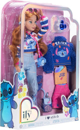 Poupées mannequins Disney ILY 4EVER Stitch avec cheveux rouges 11,5" de haut avec 13 points d'articulation, deux tenues complètes Mix-And-Match et une bague Mickey étincelante pour vous ! Poupées Naty Shop