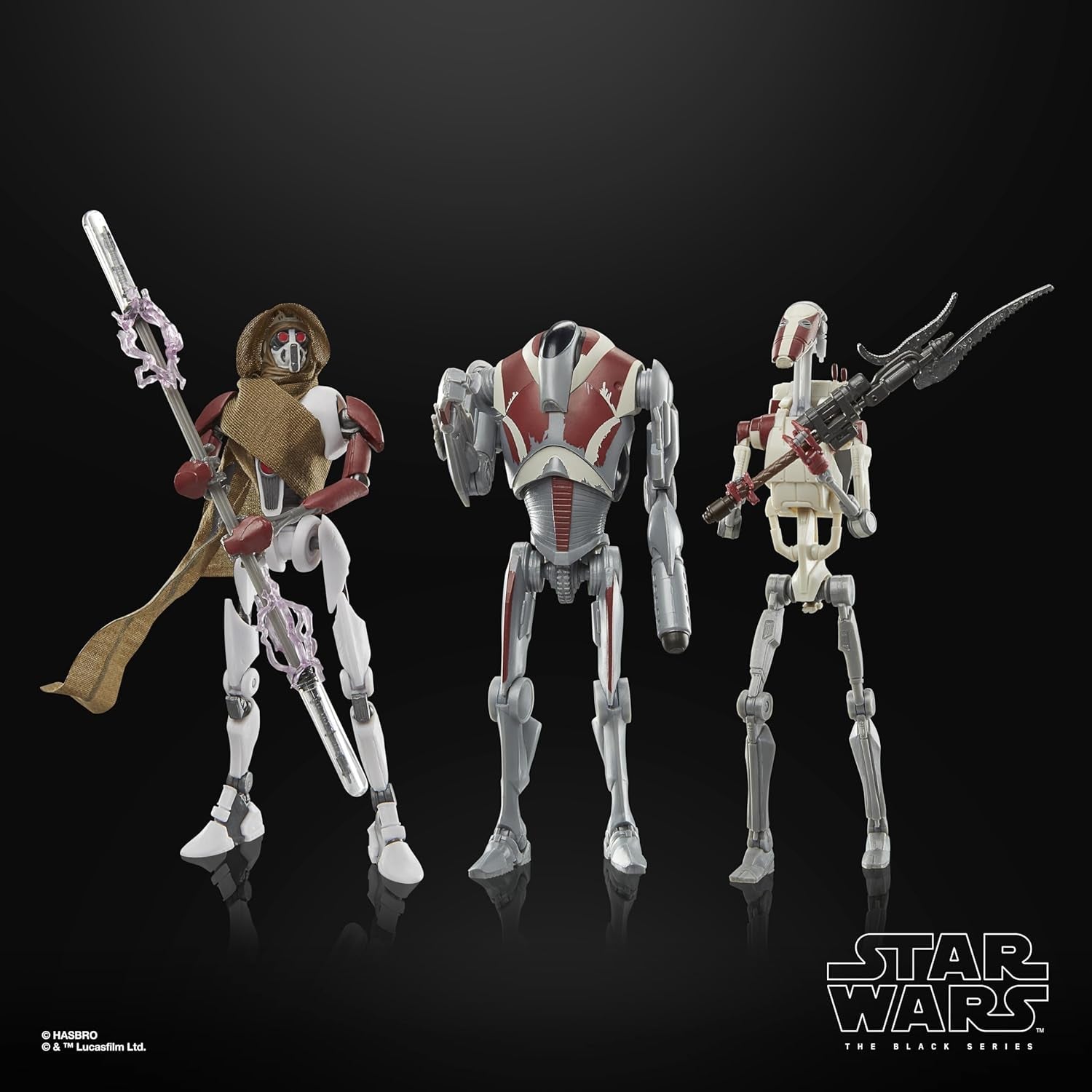 Star Wars Black Series Magna Raider, Super Battle Droid, Jedi Battle Droid : Pack de 3 figurines Survivor, échelle 15 cm Figurines Naty Shop