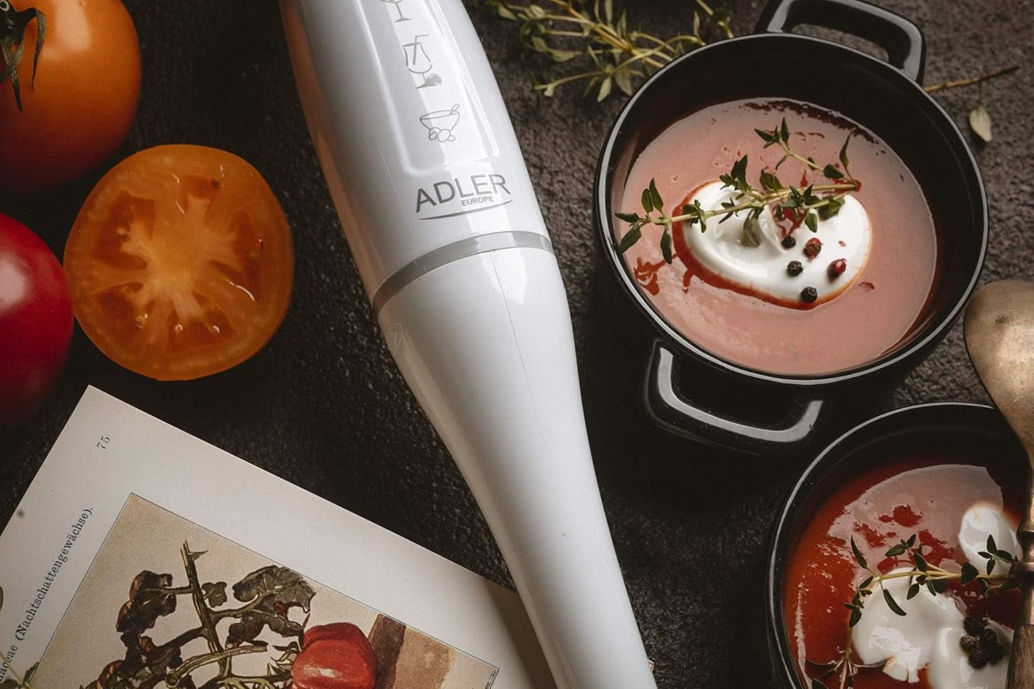 Adler AD4622 Mélangeur, plastique, blanc Cuisine Naty Shop
