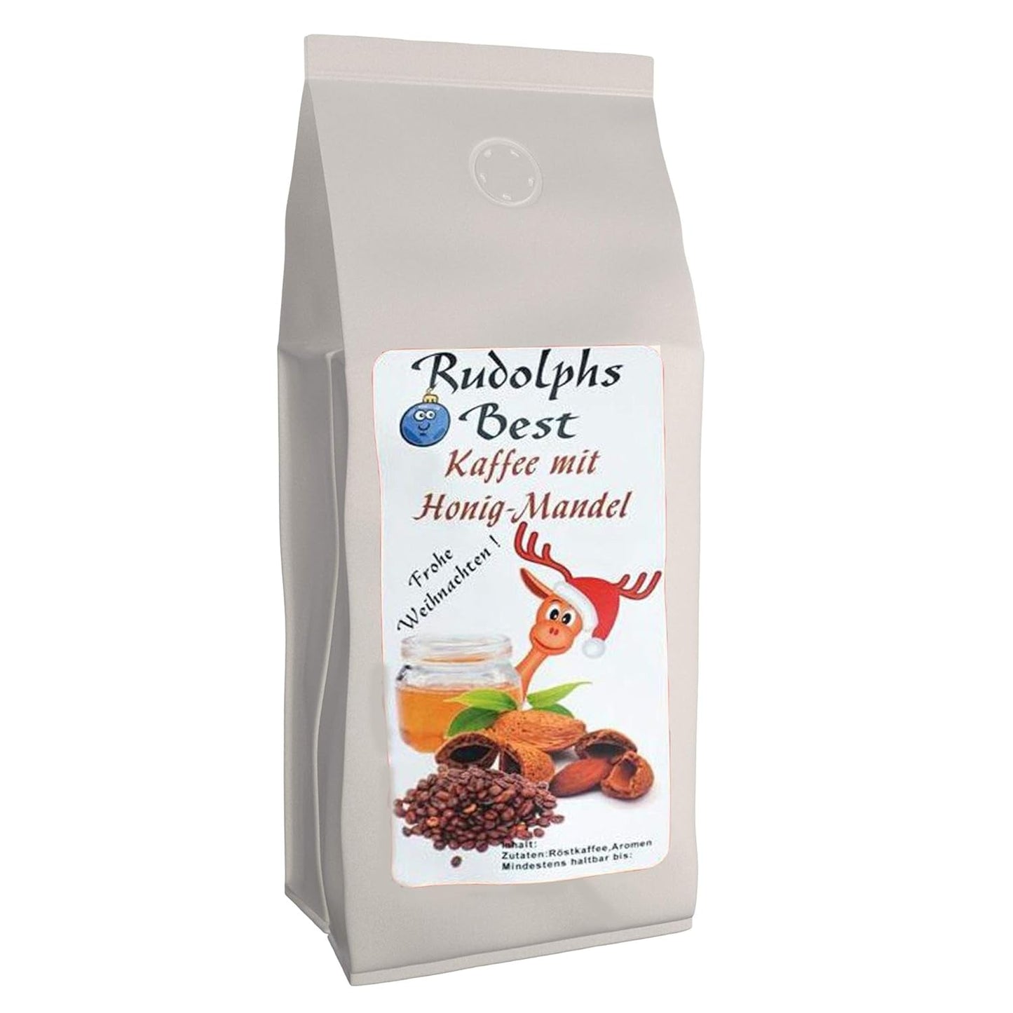 Rudolph's Best Coffee avec saveur de miel et d'amande, 500 grains entiers