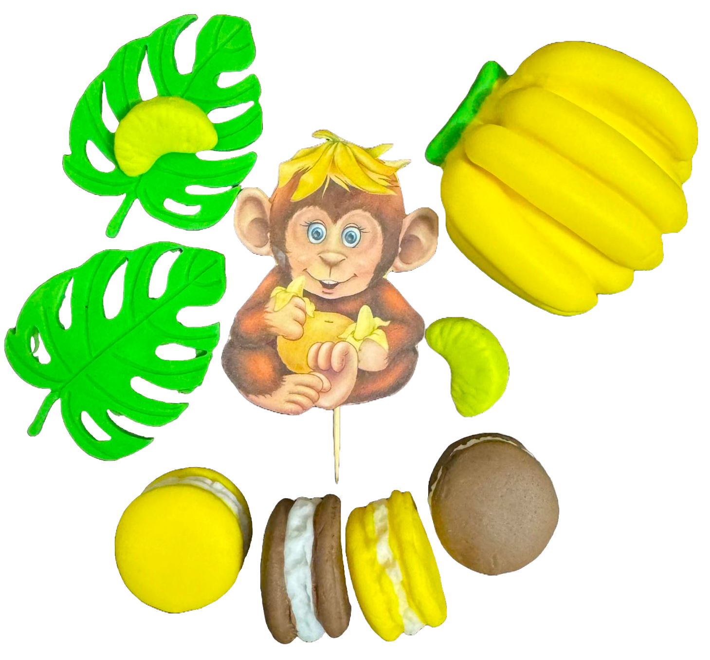 Lot de 10 décorations comestibles en sucre, Décorations en pâte à sucre Maimuta Nati Shop