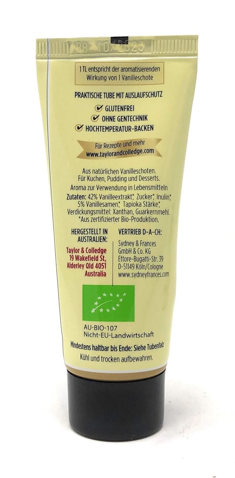 Pâte de vanille bio en tube, 50 grammes Aromas Naty Shop